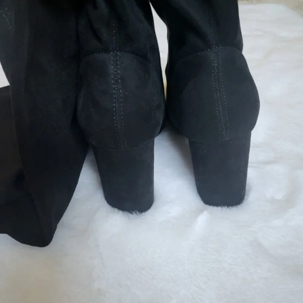 NWT New York & Company Faux Suede Tall Heeled Monia Boot - Picture 5 of 13